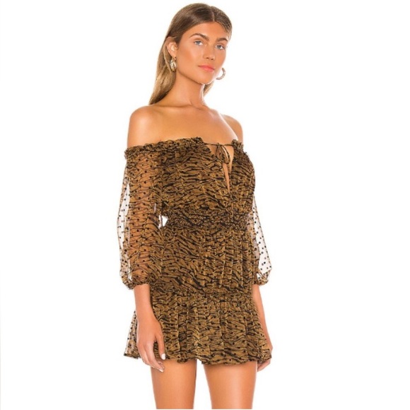 House of Harlow 1960 x Revolve Sapphire Off the Shoulder Mini Dress - Picture 2 of 11